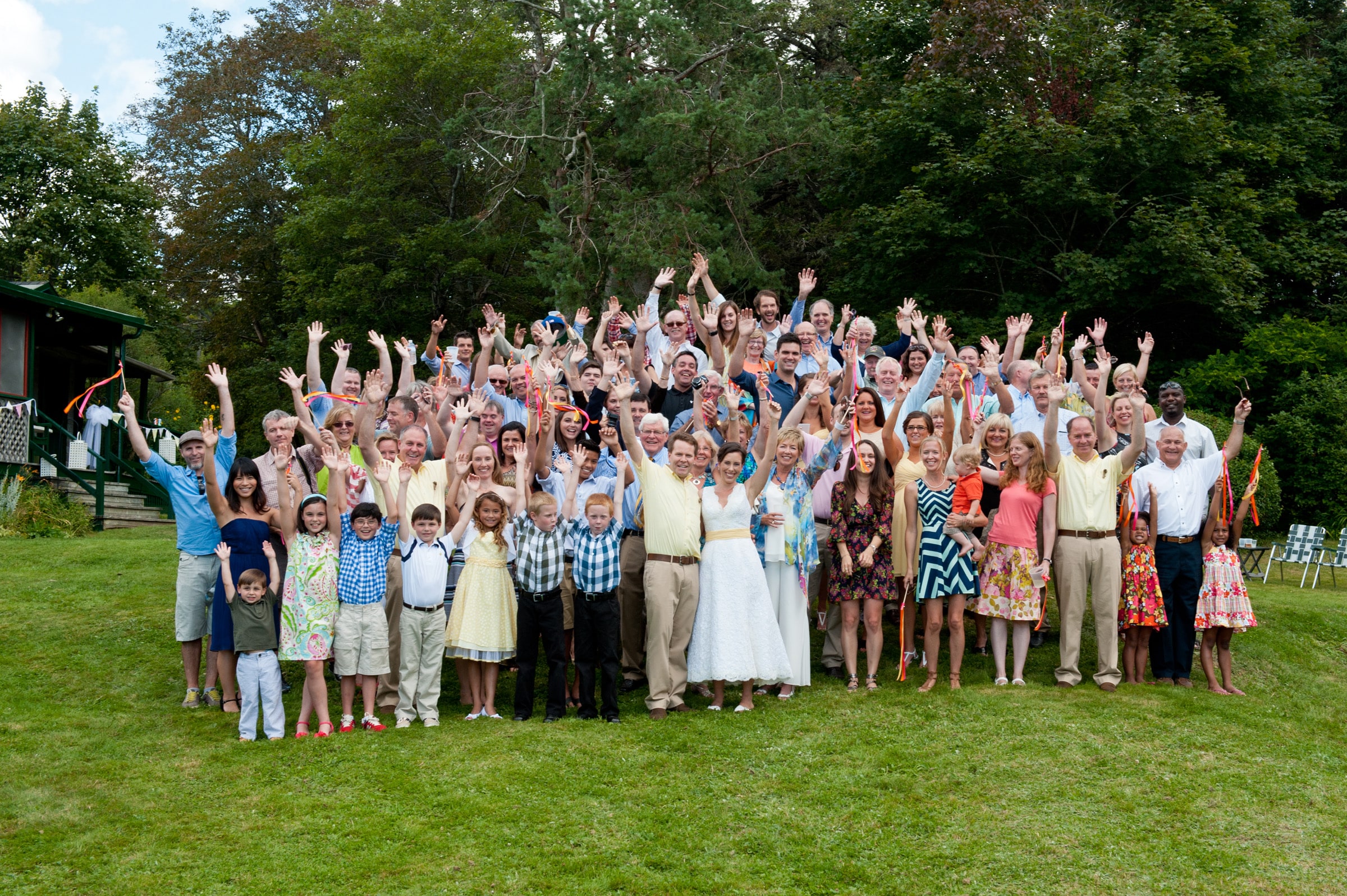 Wedding day group photo